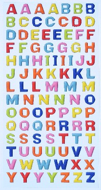 Softy Stickers Buchstaben, gross und bunt